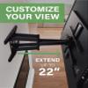 SANUS Premium Full Motion TV Mount for 42"-90" TVs - Sturdy & Smooth Extension, Swivel and Tilt for Big TVs - Universal Design Fits Samsung, LG, Vizio, TCL & More - Easy Installation -OLF22 view 3