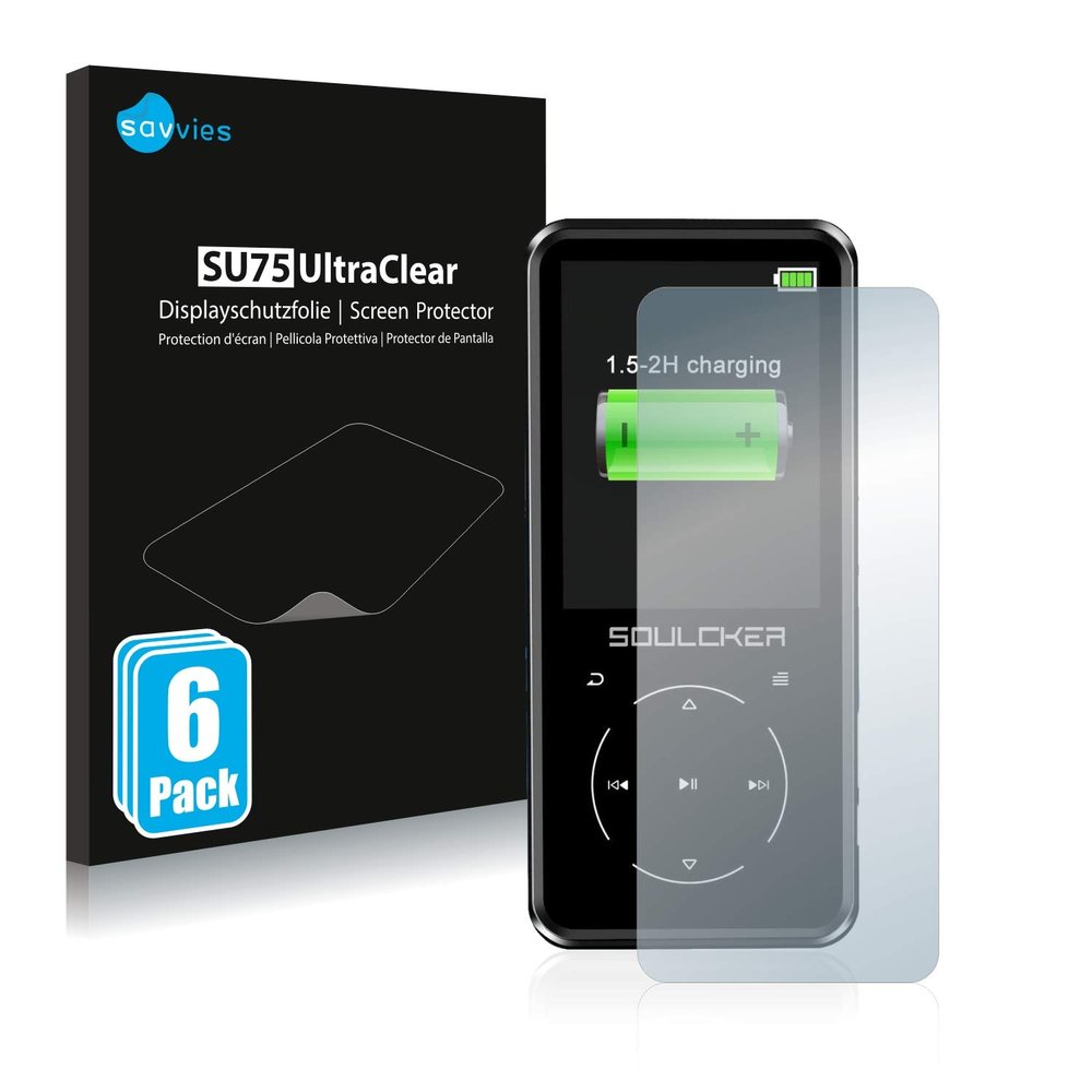 Bedifol 6X Savvies Ultra-Clear Screen Protector for Soulcker B07, accurately Fitting - Simple Assembly - Residue-Free Removal