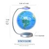 Floating Globe, 3D Rotation with Led Light Magnetic Levitation Globe, Floating World Map for Home Desk Decoration, Creative Ornaments Decoration view 4