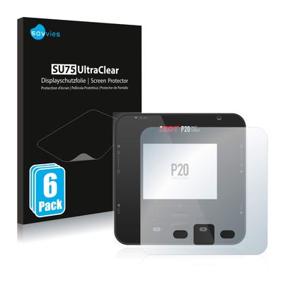 Bedifol 6X Savvies Ultra-Clear Screen Protector for ISDT P20, accurately Fitting - Simple Assembly - Residue-Free Removal