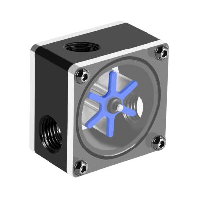 Computer Water Coolin Meter, G1/4 Thread 6 Impeller 3 Ways Meter Indicator, Used for Computer Water Cooling System