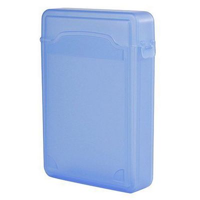 3 5 Inch Hard Drive Case Dustproof Box Storage Shockproof Slashproof Case Cover for The SATA IDE HDD Hard Disk Drive Storage Case Blue