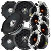 4X Gravity WZ6G Warzone Series 6.5-inch Pro 1000 Watts Peak Power Handling Midrange Loud Speaker + 4X Gravity WZ40TW 2400 Watts Heavy Duty Titanium Super Tweeter view 1