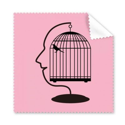 Face Stand Birdcage Eyes Art Deco Gift Fashion Cleaning Cloth Phone Screen Glasses Cleaner 5pcs