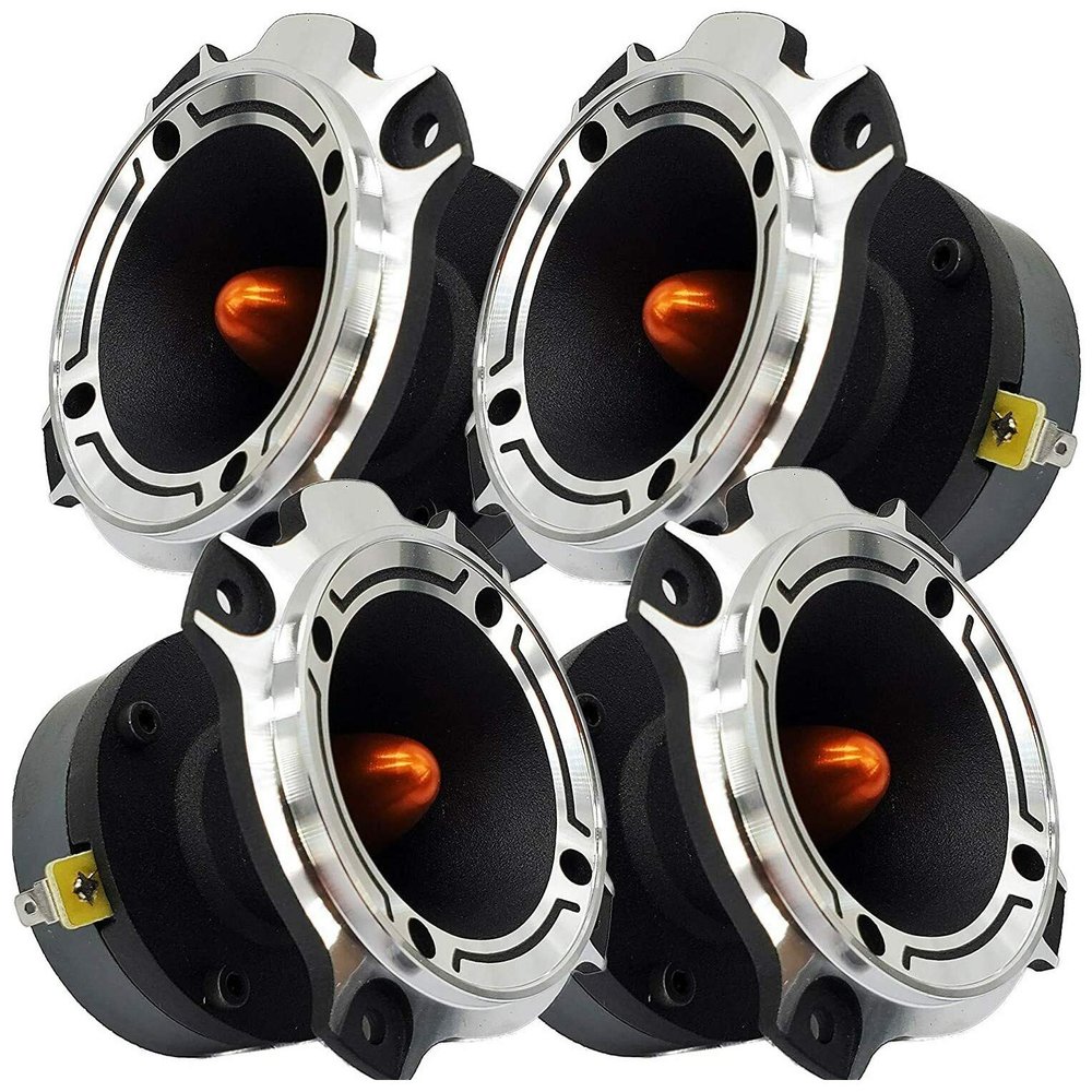 4X Gravity WZ40TW 2400 Watts Maximum Power Handling Warzone Series Heavy Duty Titanium Super Tweeter Loud Speaker 4-Ohms Aluminum Frame -2nd Gen