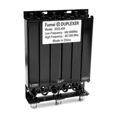 Fumei UHF 400-470MHz 30W Duplexer for Radio Repeater with Preset Low Frequency 462MHz & High Frequency 467MHz & N Female connectors