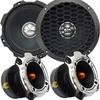 2X Gravity Warzone WZ6G Series 6.5-Inch 1000 Watts Peak Power Handling Midrange Car Audio Loud Speaker + 2X Gravity WZ40TW 1200 Watts Peak Power Tweeters view 1