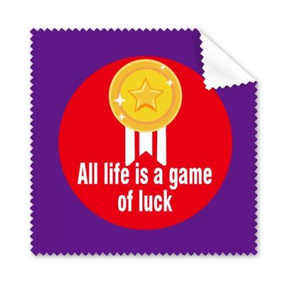 Film Words Life Game Luck Cleaning Cloth Phone Screen Glasses Cleaner 5pcs