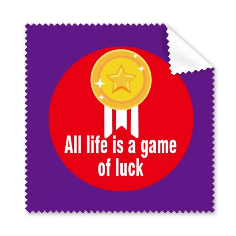 Film Words Life Game Luck Cleaning Cloth Phone Screen Glasses Cleaner 5pcs