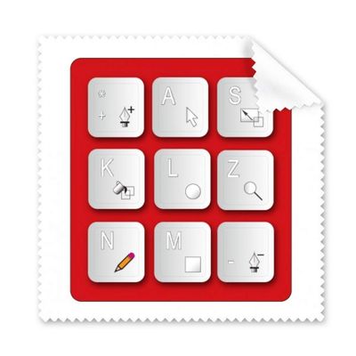 Keyboard Shortcut Letter Design Cleaning Cloth Phone Screen Glasses Cleaner 5pcs