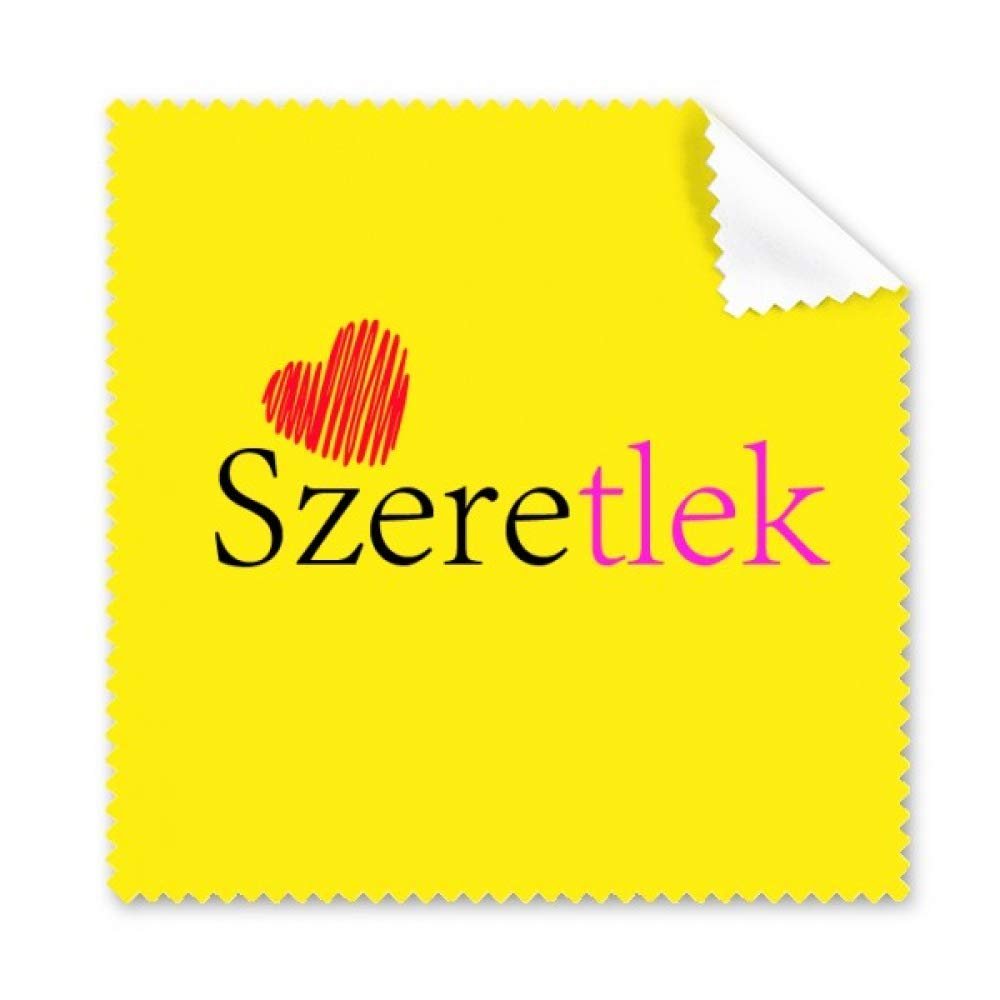 Hungary Mandarin I Love You Language Simple Cleaning Cloth Phone Screen Glasses Cleaner 5pcs