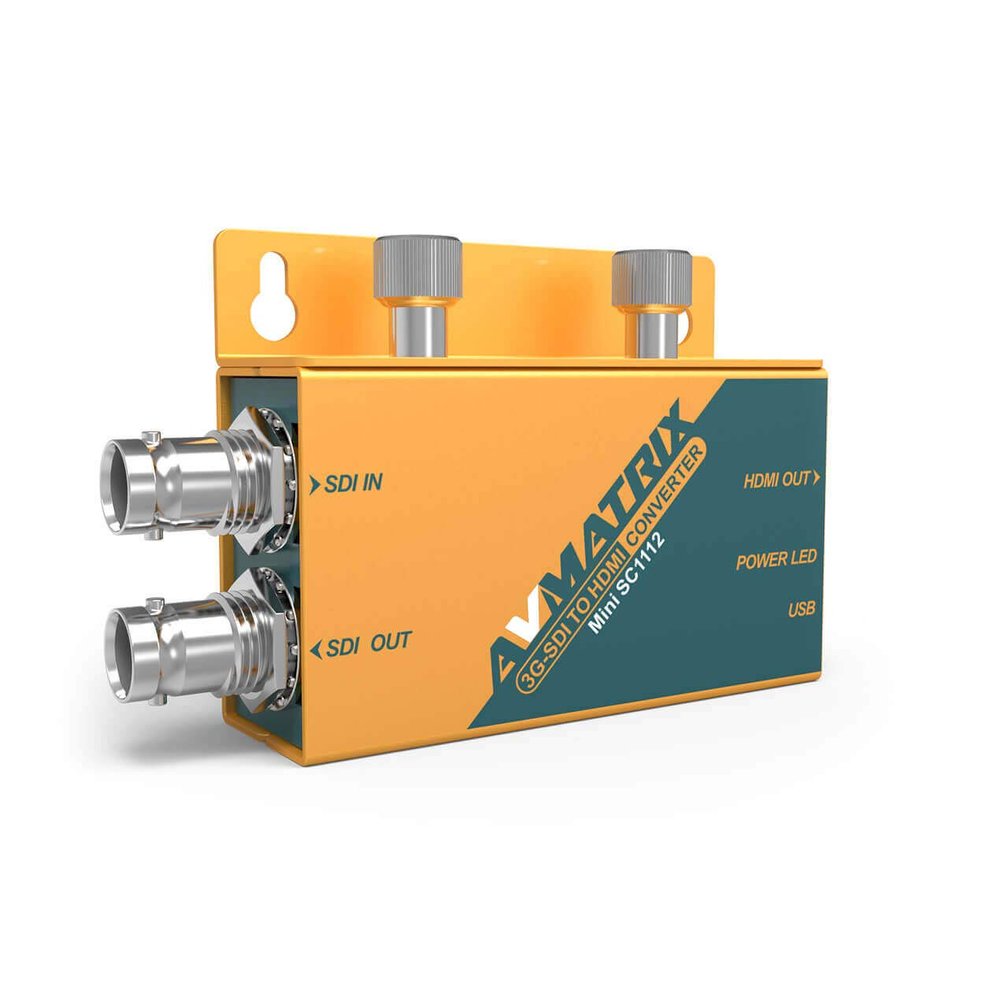 AVMATRIX Mini SC1112 Pocket-Size 3G-SDI to HDMI Broadcast Converter for Users with Full Size SDI and HDMI Connectors