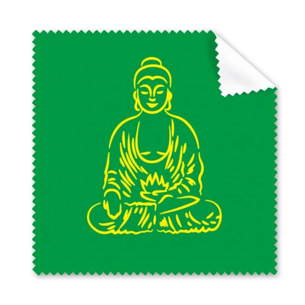 Green Golden Blessing Portrait Meditation Cleaning Cloth Phone Screen Glasses Cleaner 5pcs