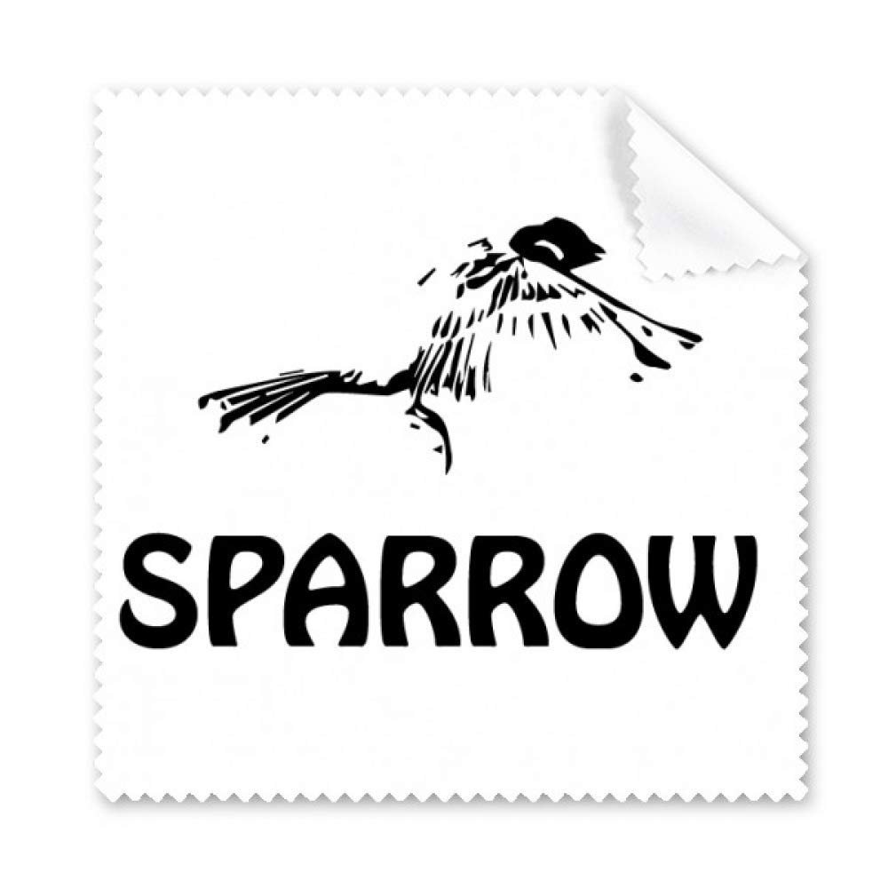 Food Outline Sparrows Birds Cleaning Cloth Phone Screen Glasses Cleaner 5pcs