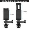 Anwenk Phone Holder Hot Shoe Mount Adapter with Cold Shoe Mount for Microphone/ Flash Light Compatible with Gopro Hero DJI Osmo Action Camera Smartphone, Attach on DSLR Camera / Ring Light/ Tripod view 2