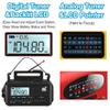 Auto NOAA Digital 5000 Weather Radio with Backlit LCD Screen, 5 Way Powered Solar Hand Crank Portable AM/FM/Shortwave Emergency Radio/Phone Charger,Read Lamp/Camping Flashlight,Earbud Jack,Clock,SOS view 4
