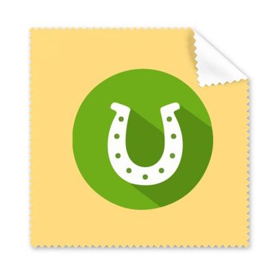 Green Round Horseshoe Logo Festival Cleaning Cloth Phone Screen Glasses Cleaner 5pcs