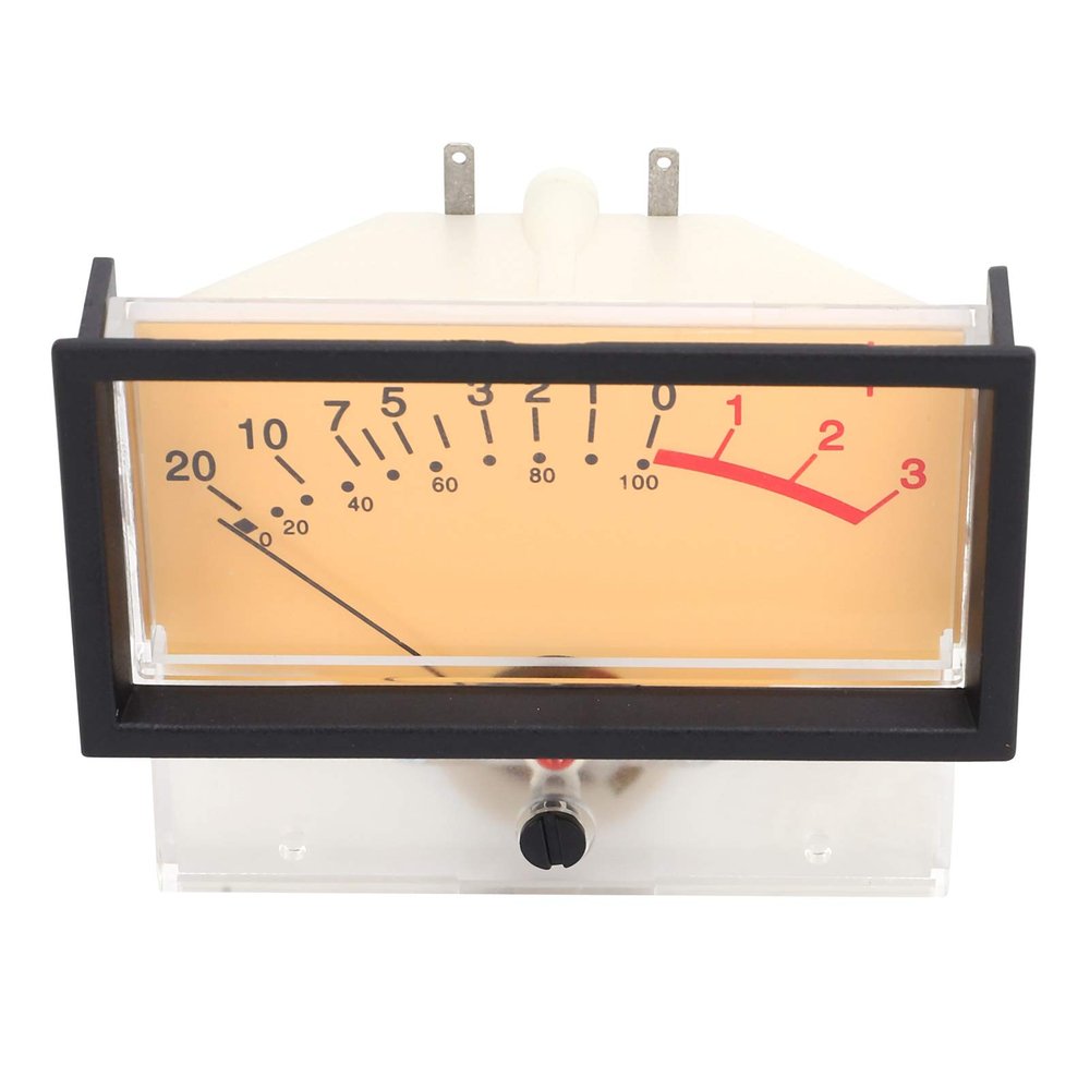 VU Meter DB Level Audio Power Amplifier Level Indicator with Large Analog Pointer Dial for Car Stereo Home Recording Studio
