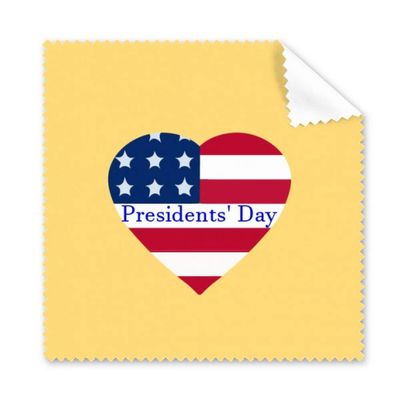 Heart American Presidents Day Flag Cleaning Cloth Phone Screen Glasses Cleaner 5pcs