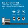 Kensington Universal 3-in-1 Keyed Laptop Locking Cable, Computer Security Keyed Lock, T-bar, Nano, Wedged-shaped (K62318WW) view 2