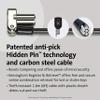 Kensington Universal 3-in-1 Keyed Laptop Locking Cable, Computer Security Keyed Lock, T-bar, Nano, Wedged-shaped (K62318WW) view 3