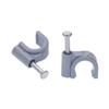 Mini Skater 7 mm Diameter Small Circle Ethernet Nylon Wire Cable Clips Clamps with Steel Nail, 100pcs/Pack (7mm,Grey) view 1