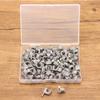 Mini Skater 7 mm Diameter Small Circle Ethernet Nylon Wire Cable Clips Clamps with Steel Nail, 100pcs/Pack (7mm,Grey) view 2
