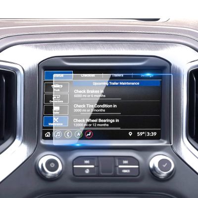Moonlinks GMC Screen Protector for 2014-2021 GMC Sierra/Canyon Chevy Silverado/Colorado, 9H hardness Anti Glare Scratch Fingerprint Tempered Glass Center 8-Inch Screen Protector