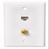 Coax Wall Plate, Cat5/6 view 1