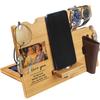 awofer Valentine's Day Gift for Him - Custom Wood Phone Docking Station for Men Personalized - Gifts for Anniversary Husband Boyfriend - Birthday Idea for Dad, Son, Grandpa, Uncle view 1