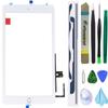 Touch Screen Replacement for iPad 6 9.7 inch 2018, Digitizer Replacement for iPad 6 th Gen A1954 A1893 with Home Button+ Pre-Installed Adhesive + Professional Tool Kit(White) view 1