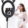 SHPEHP Selfie Ring Light/with/Tripod Stand/Phone Holder/Newest Version Rechargeable/Selfie Stick Tripod/17.7"/LED Selfie Ring Light/for/Selfie,Make Up,Live Stream,Photography view 2