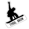 Tyrol Basin Wisconsin Ski Adventures Souvenir 4 Inch Vinyl Decal Sticker Board Design view 1
