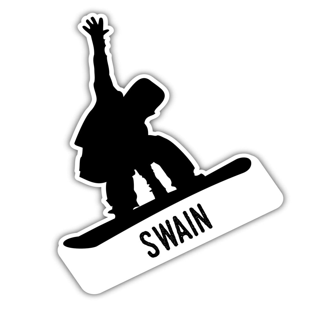 Swain New York Ski Adventures Souvenir 4 Inch Vinyl Decal Sticker Board Design