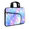 XMBFZ Laptop Sleeves 14 15 15.4 15.6 Chromebook Case Notebook Sleeve PC Messenger Bag Tablet Case Neoprene Handle Sleeve for Men Women, Two Pockets (Pink galaxys) view 1