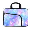 XMBFZ Laptop Sleeves 14 15 15.4 15.6 Chromebook Case Notebook Sleeve PC Messenger Bag Tablet Case Neoprene Handle Sleeve for Men Women, Two Pockets (Pink galaxys) view 2