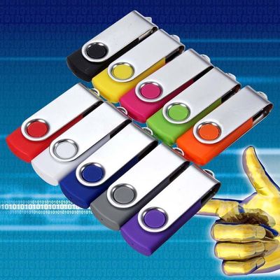 100 Pack Metal USB Flash Drive USB 2.0 Flash Memory Stick Fold Storage Thumb Stick Pen U Disk (100PCS - 4GB)