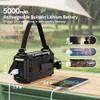 Emergency Weather Radio with AM/FM/NOAA/SW, 5 Ways Powered Solar Hand Crank Alert Radio with LCD Display&SOS, 5000 Portable Radio with Cellphone Charger, Flashlight, Reading Lamp, Headphone Jack view 3