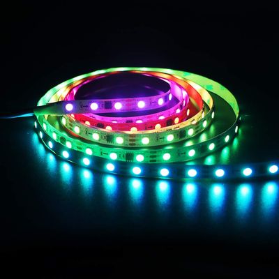 XUNATA 12V RGB LED Strip Lights, Addressable Dream Color LED Lighting with Chasing Effect, 30 LED/M Non-Waterproof Neonpixel LED Flexible Tape Light(Black FPCB)