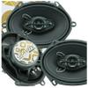 2X Gravity SGR574 300 Watts Peak Power Handling 6"x8" /5"x7" 4-Way Car Audio Speakers 4 Ohms Impedance 85dB Sensitivity Moisture Resistant Rubber Surround view 1