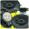 4X Gravity SGR574 600 Watts Peak Power Handling 6"x8" /5"x7" 4-Way Car Audio Speakers 4 Ohms Impedance 85dB Sensitivity Moisture Resistant Rubber Surround