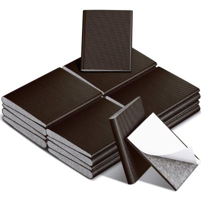 Zonon 16 Pieces Door Corner Seal Pads Adhesive Weatherstripping,Brown