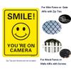 2Pcs Smile You're On Camera Sign Reflective Video Surveillance Signs 10x7 Inch Aluminum UV Protected Sign for CCTV Security Camera view 3