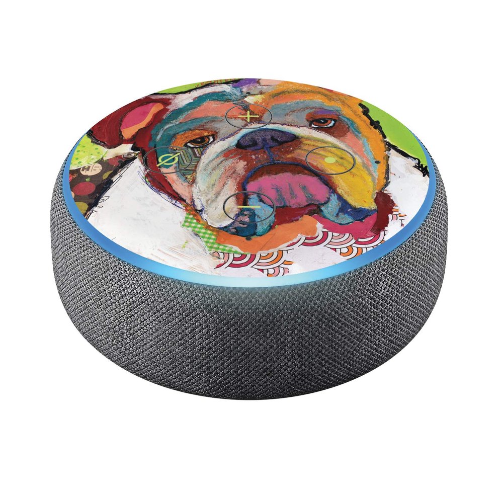 Head Case Designs Officially Licensed Michel Keck Bulldog Assorted Vinyl Sticker Skin Decal Cover Compatible with Amazon Echo Dot (3rd Gen) - Skin only Echo Dot (3rd Gen) is NOT Included