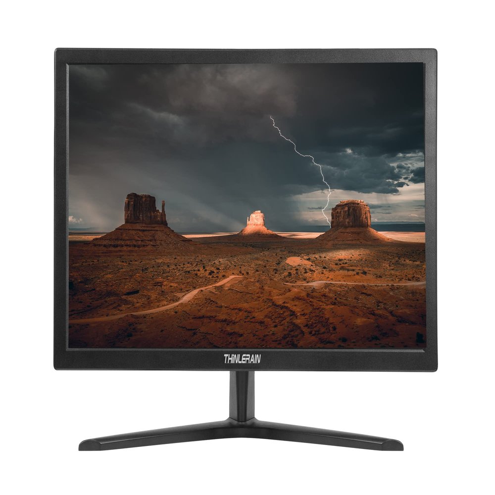 Thinlerain PC Monitor 17-inch 4:3 LED Backlit Monitor 1280 X 1024, 60 Hz Refresh Rate, 5Ms Response Time, VESA Mountable, VGA, HDMI, TN Panel, Built-in Speakers