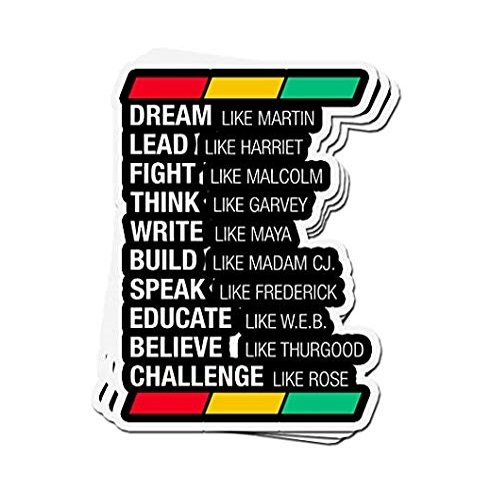 Black History, African American Heroes Sticker Graphic - Weatherproof & Long Lasting Sticker