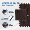 Yes4All EVA Interlocking Mats, Puzzle Floor Tiles, Foam Floor Padding with Border for Furniture, Home Space, Living Room, Garage 48 SQFT view 2