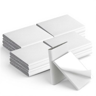 Zonon 16 Pieces Door Corner Seal Pads Adhesive Weatherstripping,White
