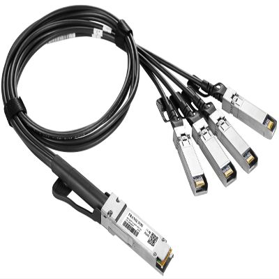 TRANSUTON 40G QSFP+ to 4xSFP+ Breakout Twinax Cable | 40GBASE-CR4 4x10Gb/s Passive Direct Attach Breakout DAC Cable for Arista CAB-Q-S-1M Devices, 1-Meter(3.3ft)