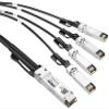 TRANSUTON 40G QSFP+ to 4xSFP+ Breakout Twinax Cable | 40GBASE-CR4 4x10Gb/s Passive Direct Attach Breakout DAC Cable for Arista CAB-Q-S-1M Devices, 1-Meter(3.3ft) view 3